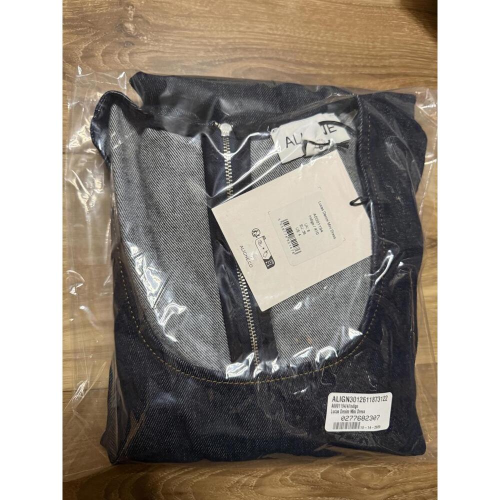 NWT! ALIGNE Lucas Denim Mini Dress in Indigo Size 4 - Picture 4 of 5